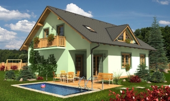 Maison avec deux chambres au rez-de-chaussée.